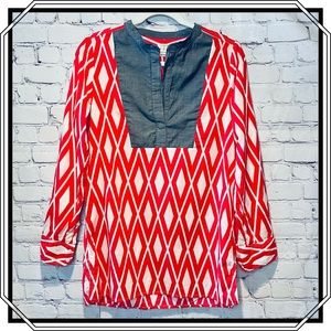 J Crew Cotton Tunic Blouse Size Extra Small